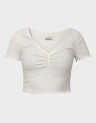 BETTY LIFE S/S V-NECK TOP