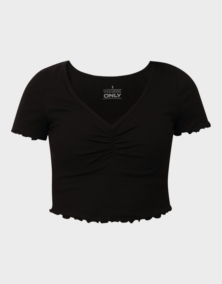 BETTY LIFE S/S V-NECK TOP