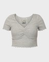 BETTY LIFE S/S V-NECK TOP
