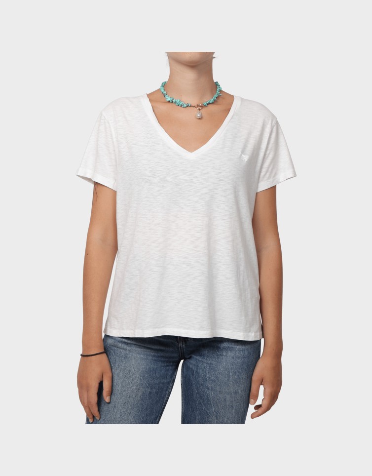 STUDIOS SLUB EMB VEE TEE
