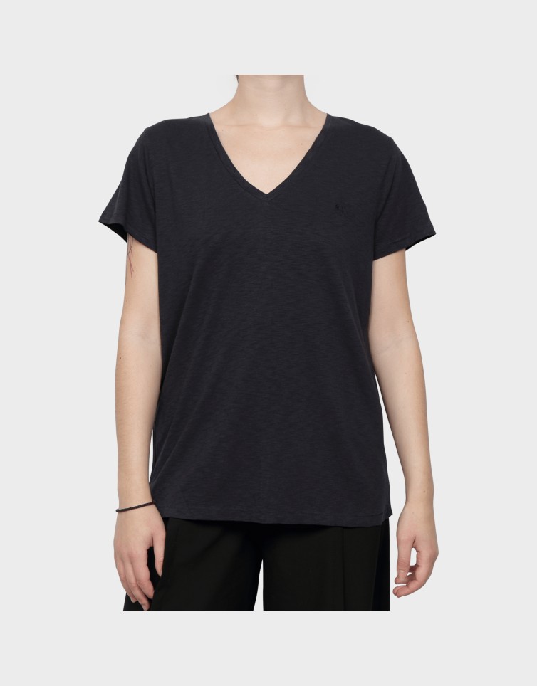 STUDIOS SLUB EMB VEE TEE