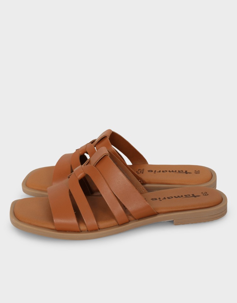 FLAT LEATHER MULE