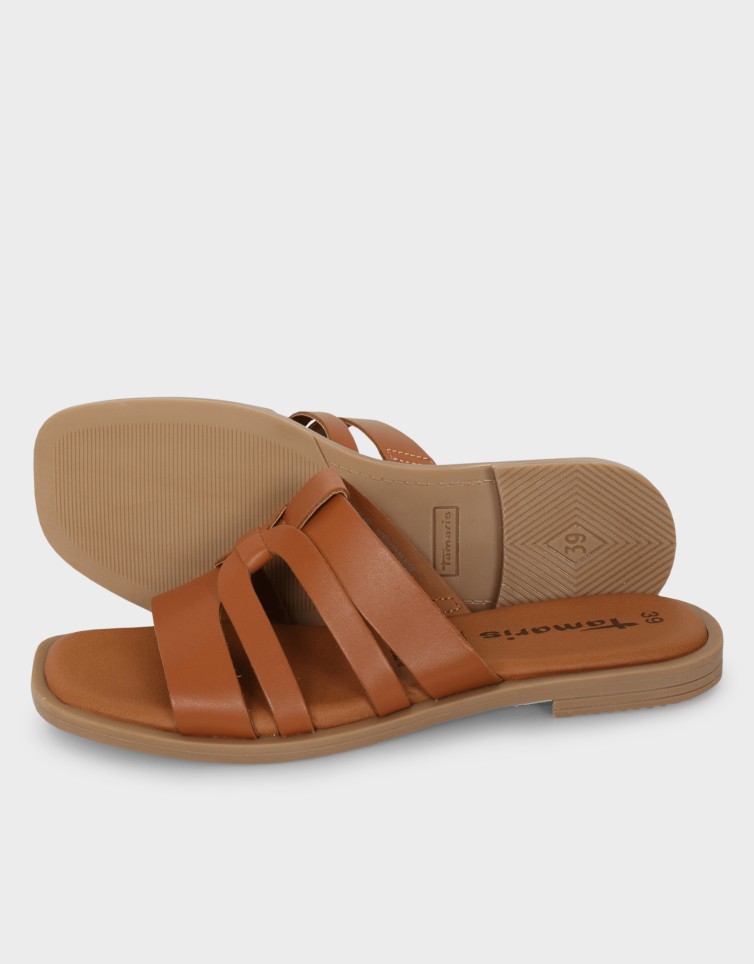 FLAT LEATHER MULE
