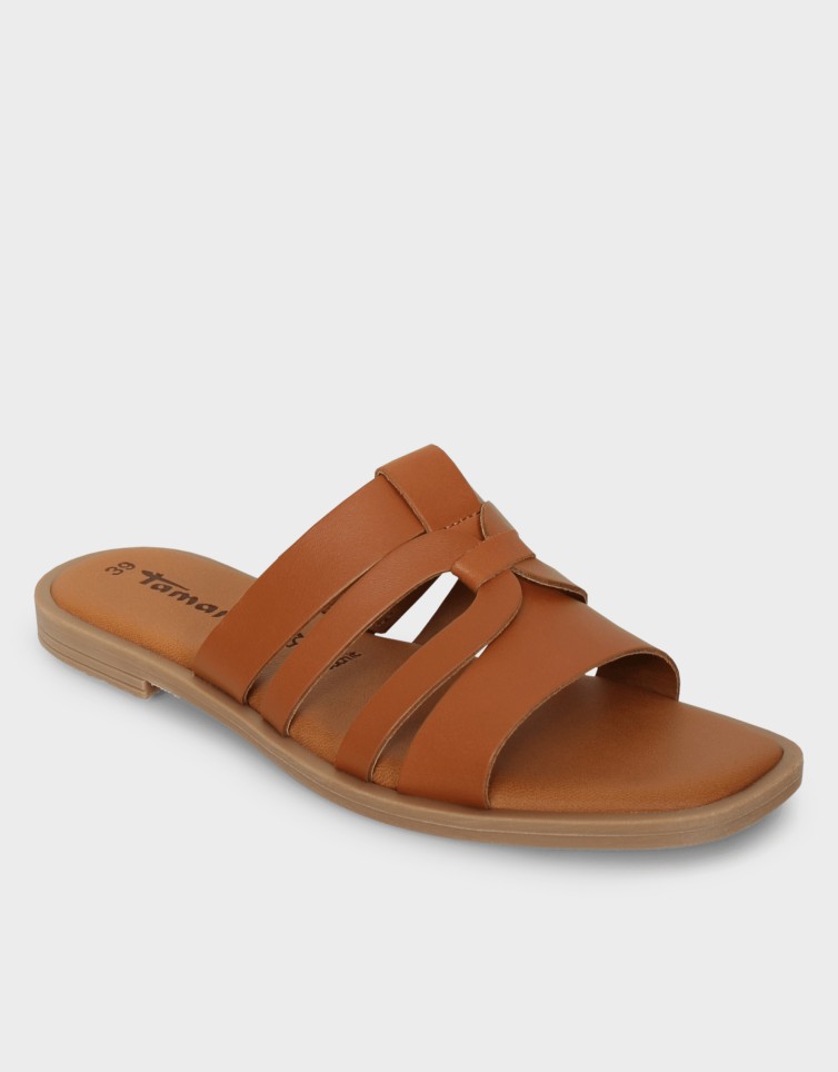 FLAT LEATHER MULE