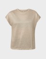 AMBER LIFE S/L O-NECK SHINE TOP