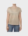AMBER LIFE S/L O-NECK SHINE TOP