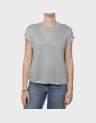 AMBER LIFE S/L O-NECK SHINE TOP