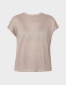 AMBER LIFE S/L O-NECK SHINE TOP
