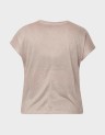 AMBER LIFE S/L O-NECK SHINE TOP