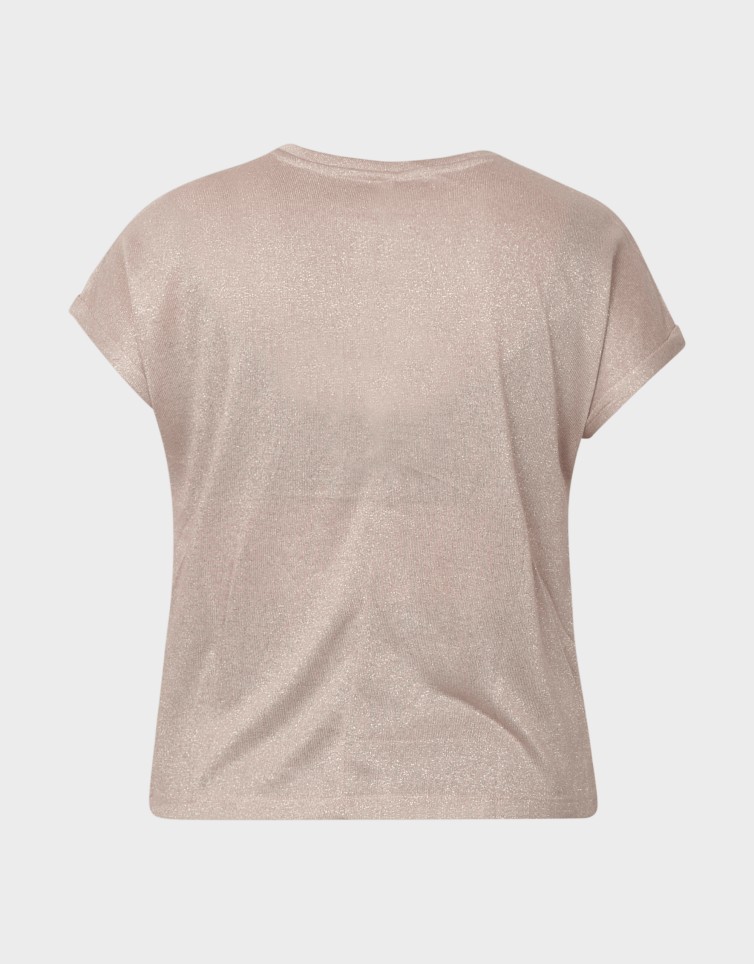 AMBER LIFE S/L O-NECK SHINE TOP