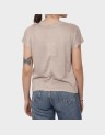 AMBER LIFE S/L O-NECK SHINE TOP