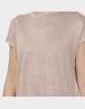 AMBER LIFE S/L O-NECK SHINE TOP