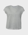AMBER LIFE S/L O-NECK SHINE TOP