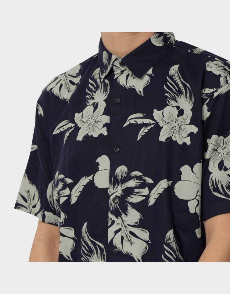 D2 OVIN HAWAIIAN PRINT SHIRT