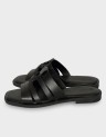 FLAT LEATHER MULE