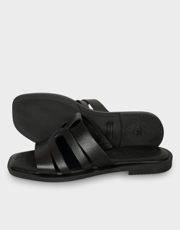 FLAT LEATHER MULE