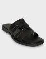 FLAT LEATHER MULE