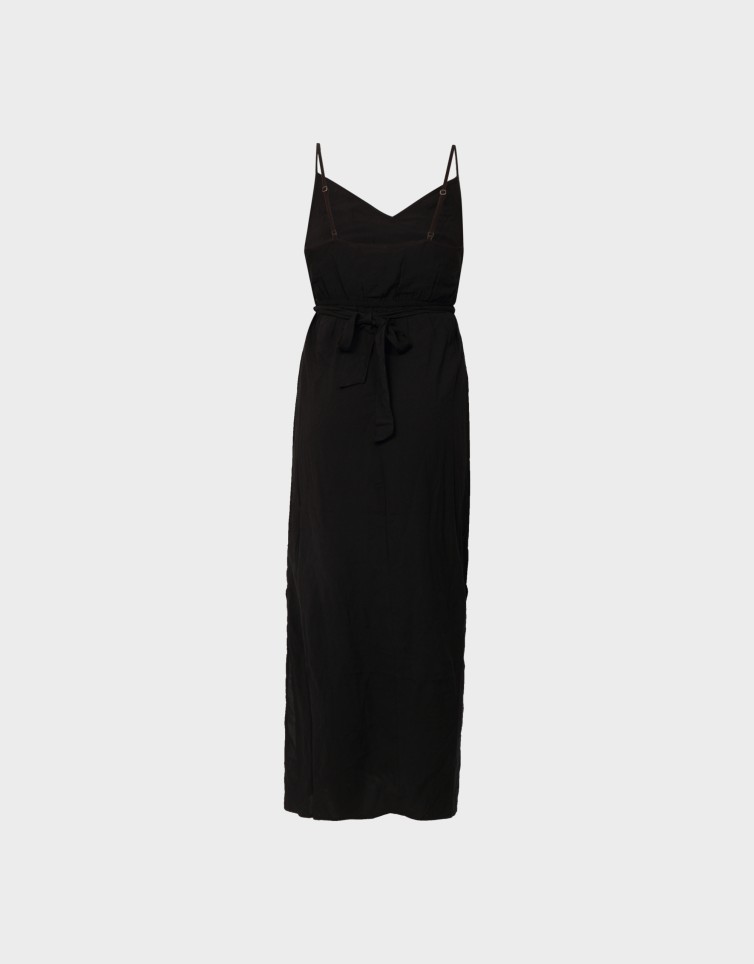 EASY JOY SLIT MAXI V-NECK DRESS
