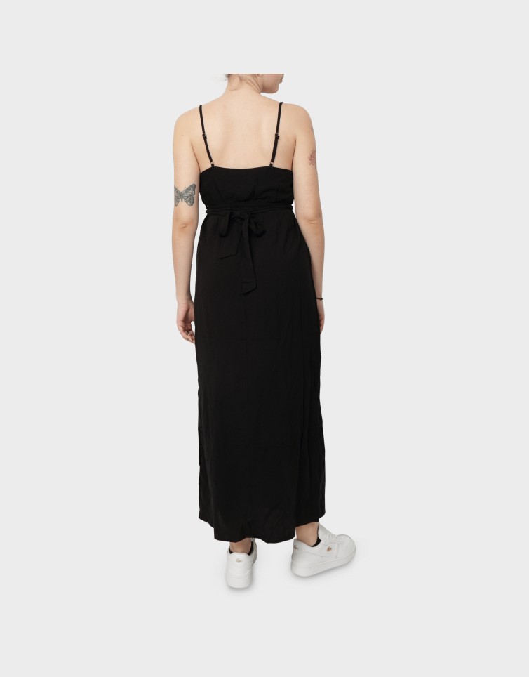 EASY JOY SLIT MAXI V-NECK DRESS