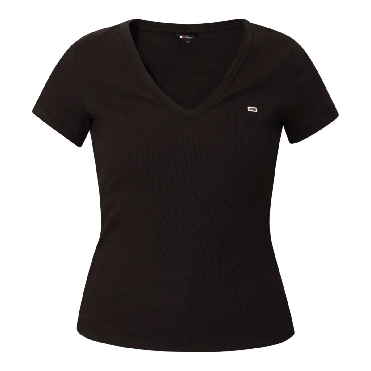 Tommy Hilfiger Tommy Hilfiger SLIM ESSENTIAL RIB V Μαύρο