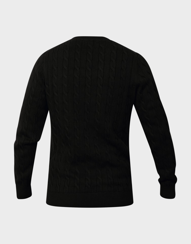COTTON CABLE KNIT CREW