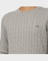 COTTON CABLE KNIT CREW