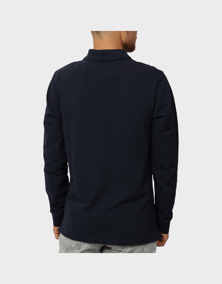 OYSTER RIVER CHEST LOGO LS POLO