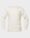 COTTON CABLE KNIT CREW
