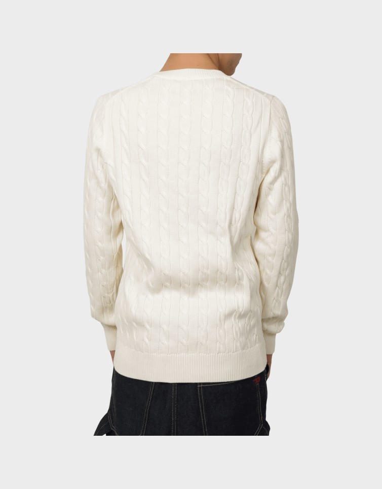 COTTON CABLE KNIT CREW