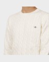 COTTON CABLE KNIT CREW