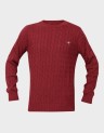 COTTON CABLE KNIT CREW