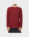 COTTON CABLE KNIT CREW
