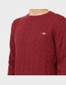 COTTON CABLE KNIT CREW