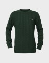 COTTON CABLE KNIT CREW