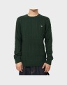 COTTON CABLE KNIT CREW
