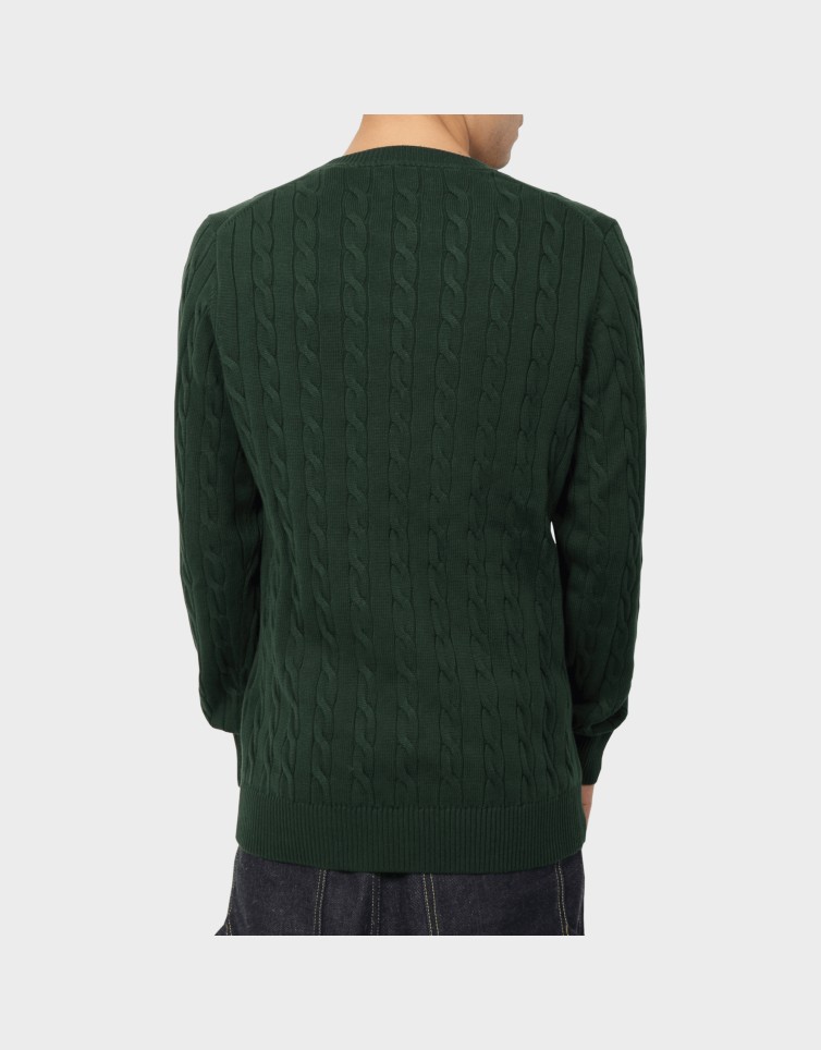 COTTON CABLE KNIT CREW
