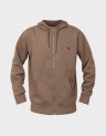 OYSTER RIVER CHEST LOGO BRUSHBACK ZIP HOODIE