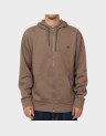 OYSTER RIVER CHEST LOGO BRUSHBACK ZIP HOODIE