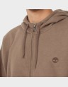 OYSTER RIVER CHEST LOGO BRUSHBACK ZIP HOODIE