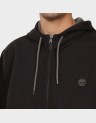 OYSTER RIVER CHEST LOGO BRUSHBACK ZIP HOODIE