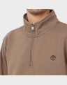 OYSTER RIVER CHEST LOGO BRUSHBACK 1/4 ZIP