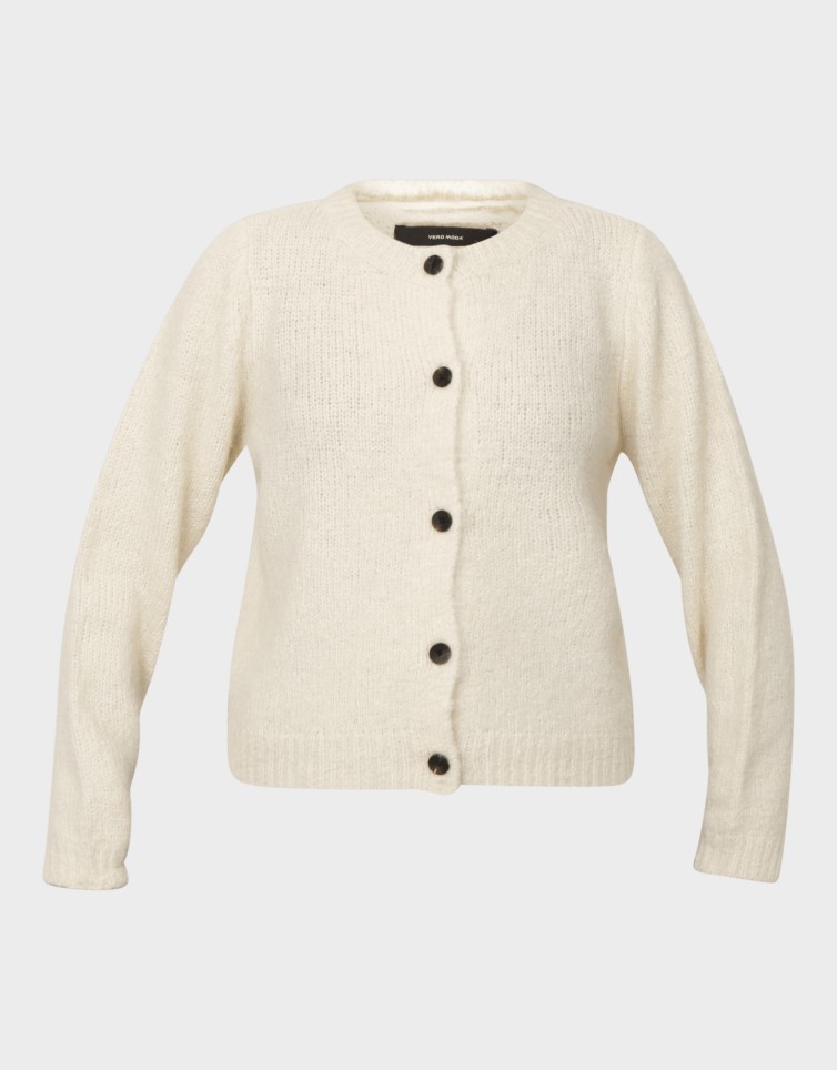 NOVAH LS O-NECK BUTTON CARDI