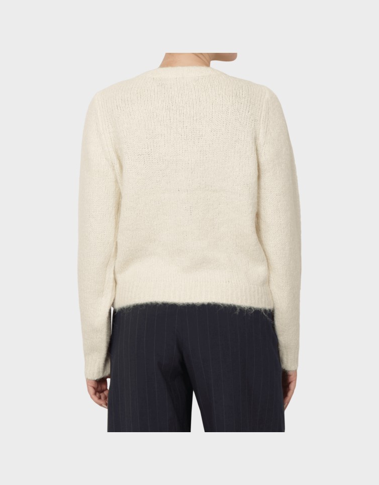 NOVAH LS O-NECK BUTTON CARDI