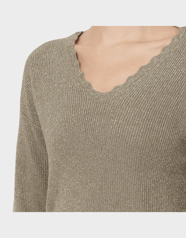 NEWLEX SHINE DOUBLE LS V-NECK PULL