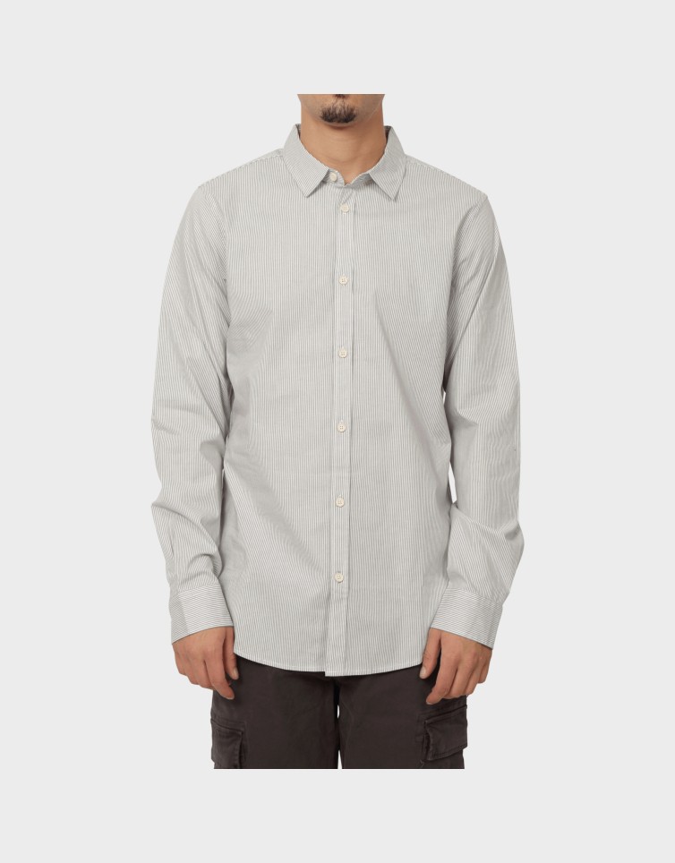 STRIPED SLIM-FIT POPLIN SHIRT