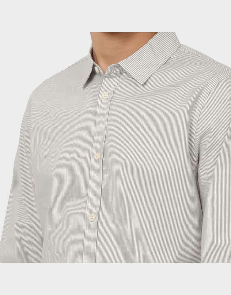 STRIPED SLIM-FIT POPLIN SHIRT