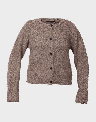 NOVAH LS O-NECK BUTTON CARDI