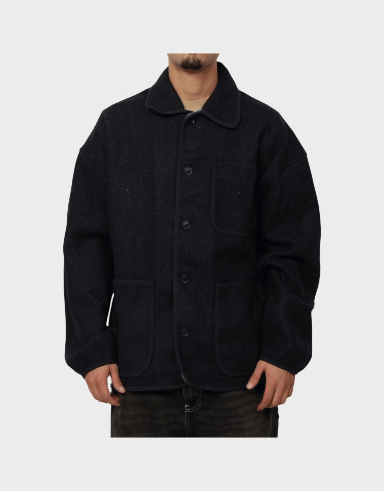 DOUBLE-FACED WOOL-BLEND OVERSHIRT