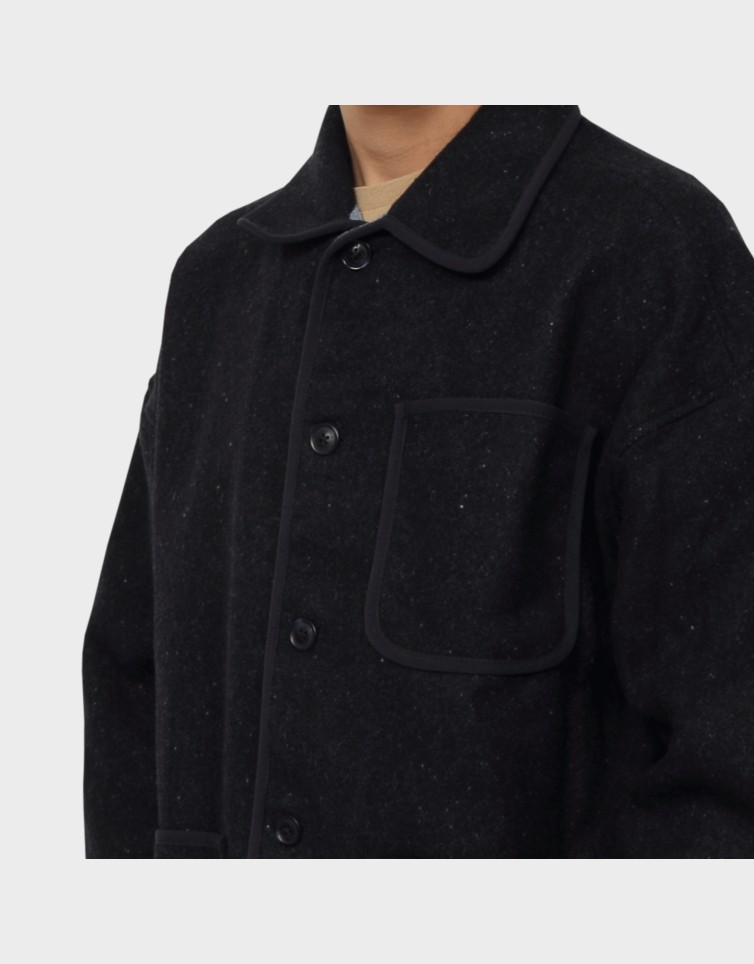 DOUBLE-FACED WOOL-BLEND OVERSHIRT