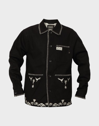 EMBROIDERED COTTON-BLEND...